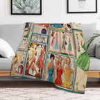 50s Fashion Compact Throw Blanket