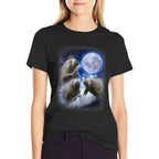 3 Manatee Moon - Three Funny Sea Cows Howl at Moon Manatee  Durable T-Shirt