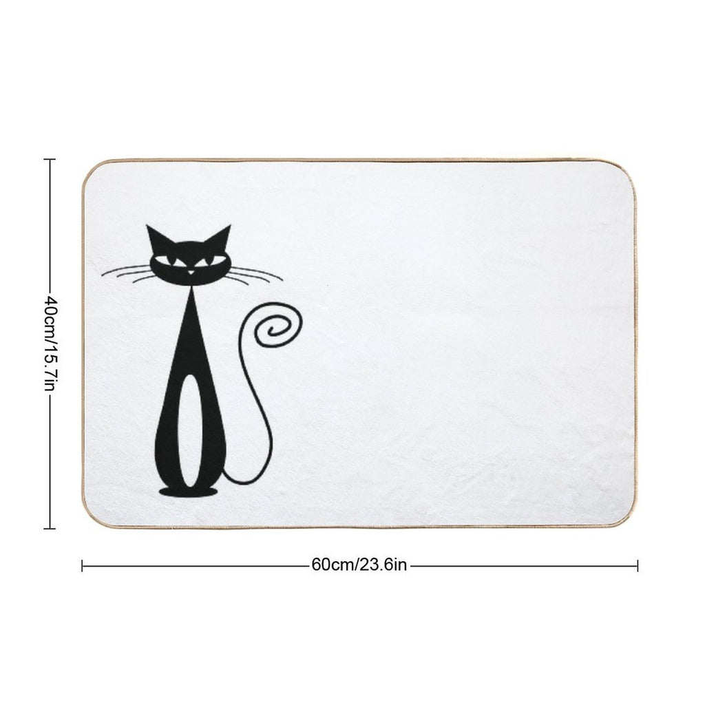 Mcm Atomic Cat  Easy To Clean Bath Mat