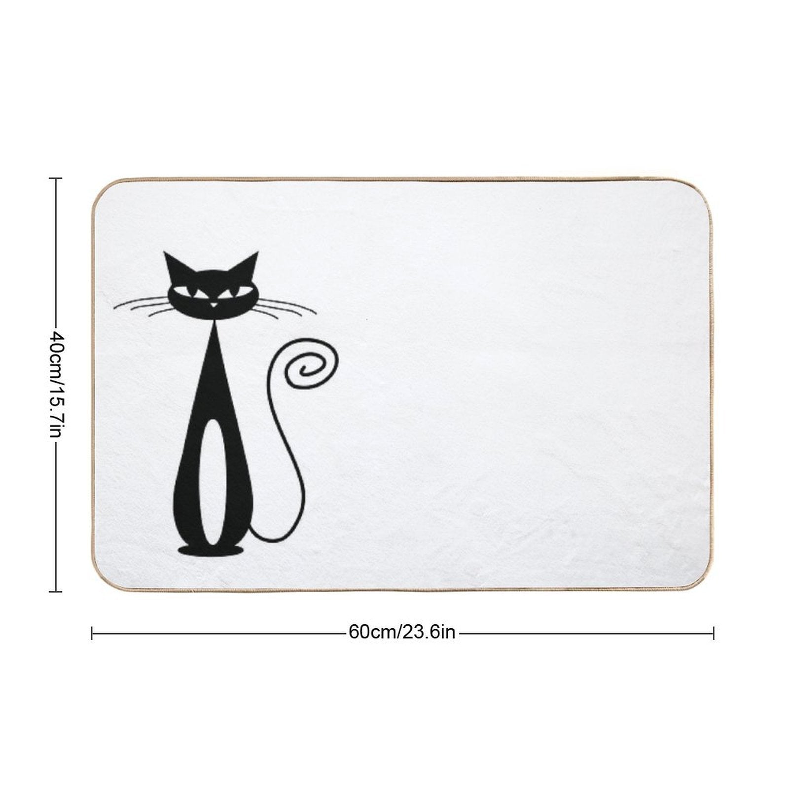 Mcm Atomic Cat  Easy To Clean Bath Mat