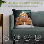 Vibe Check Gingerbrave Soft High-Density Material Throw Pillow