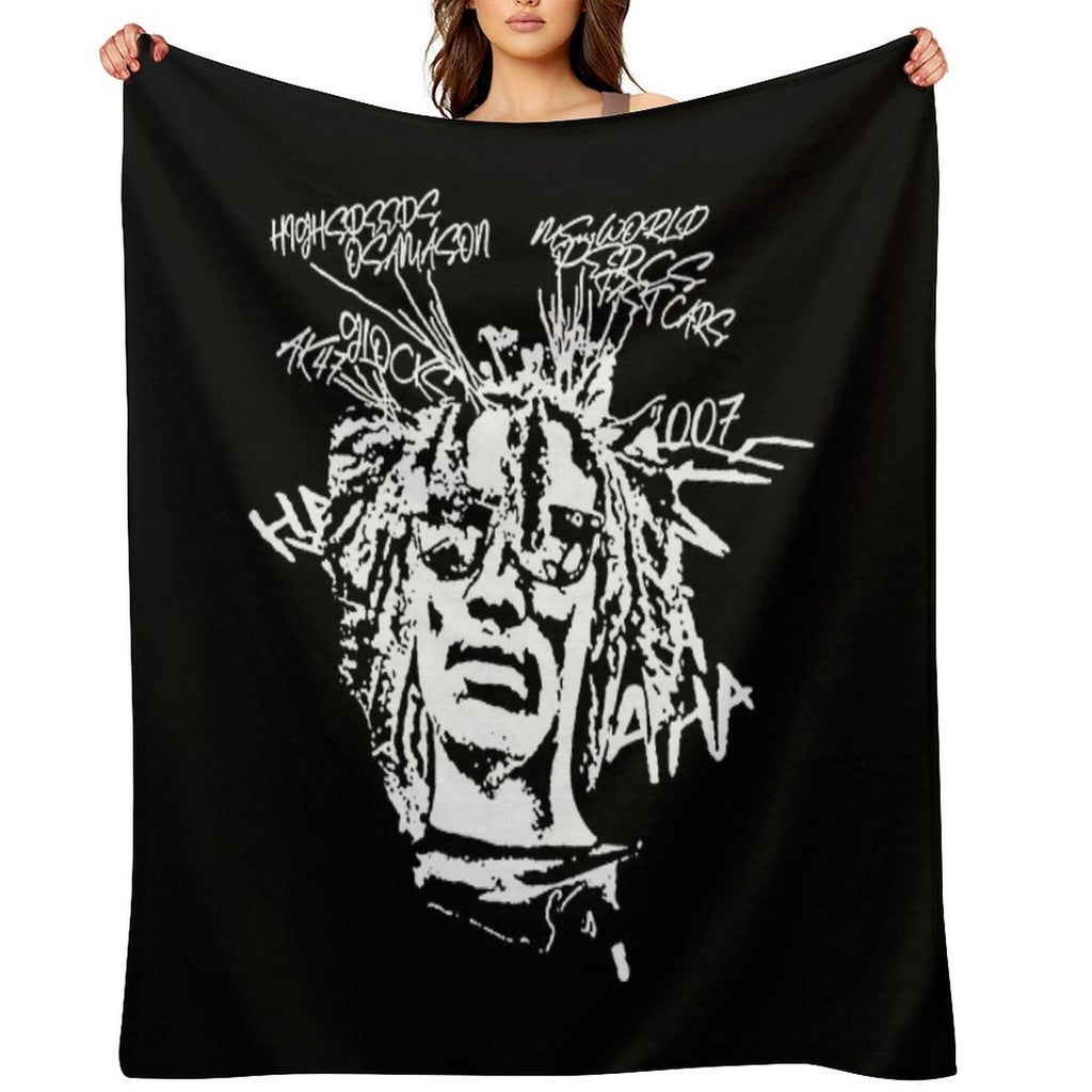 Sillhouette Retro Rapper 90s Durable Throw Blanket