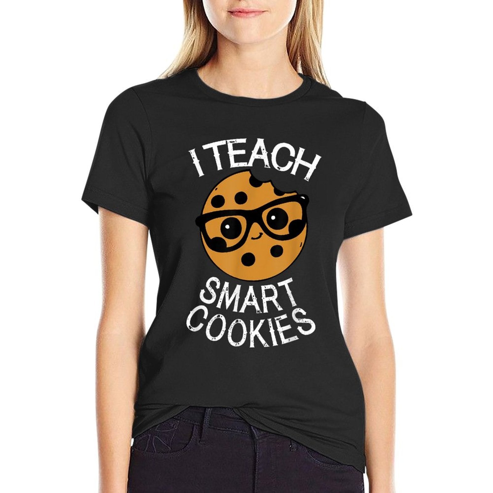 Funny Teacher I Teach Smart Cookies Nerd  Relaxed-fit T-Shirt