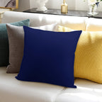 Classic Navy Blue Solid Color Soft Washable Throw Pillow