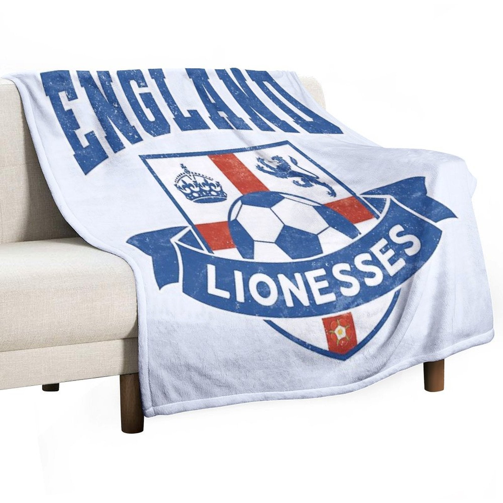 England Lionesses Football Badge (#04) All-season Throw Blanket