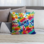 Mexican Otomi Colors Soft Anti-Pilling Throw Pillow