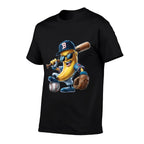 Funny Lets Go Bananas Banana Playing Baseball Player  Durable T-Shirt