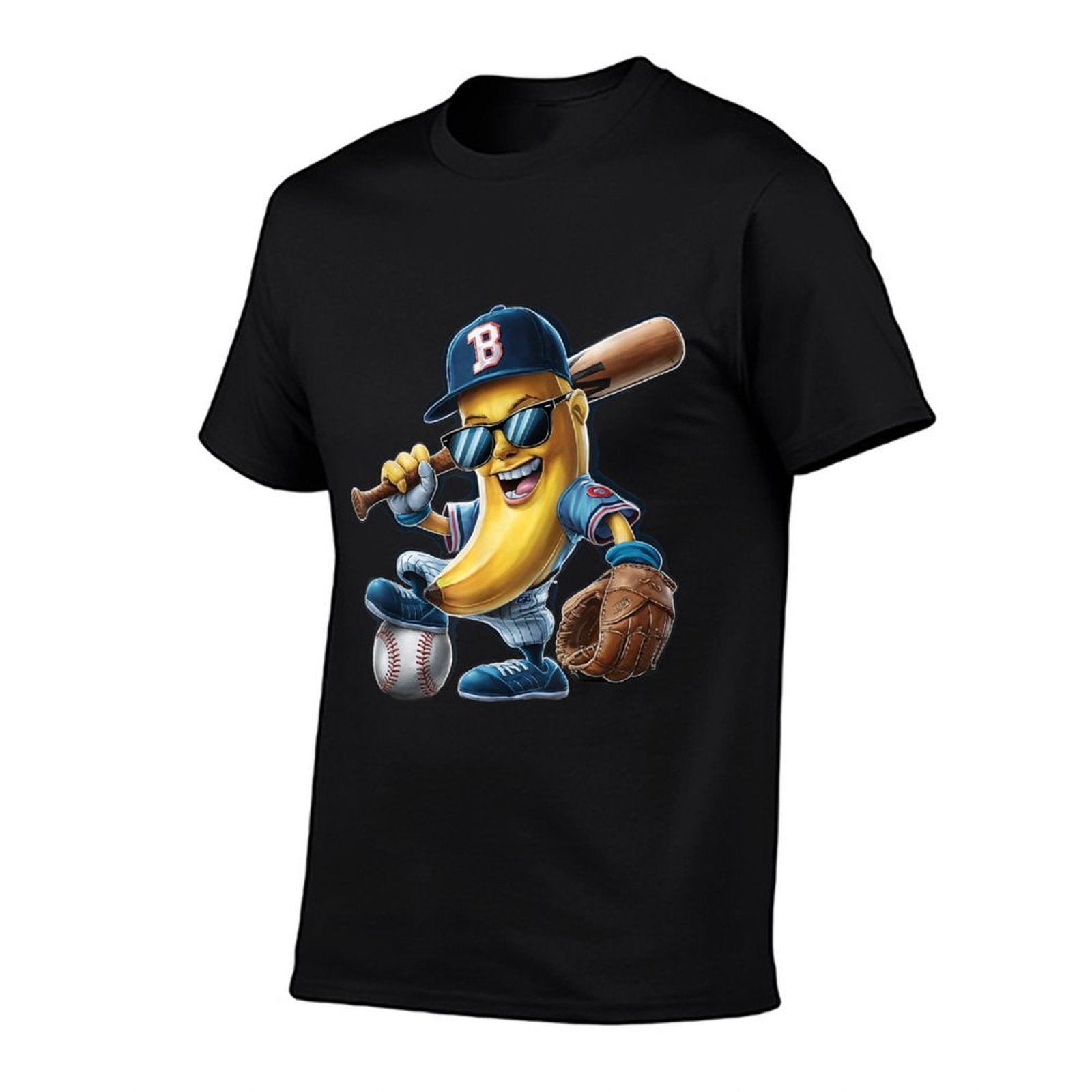 Funny Lets Go Bananas Banana Playing Baseball Player  Durable T-Shirt