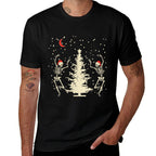 Funny Goth Christmas, Dancing Skeletons  Classic T-Shirt