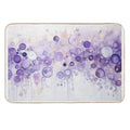 Dripping Purple Bubbles Watercolor Art  Anti-Trip Bath Mat