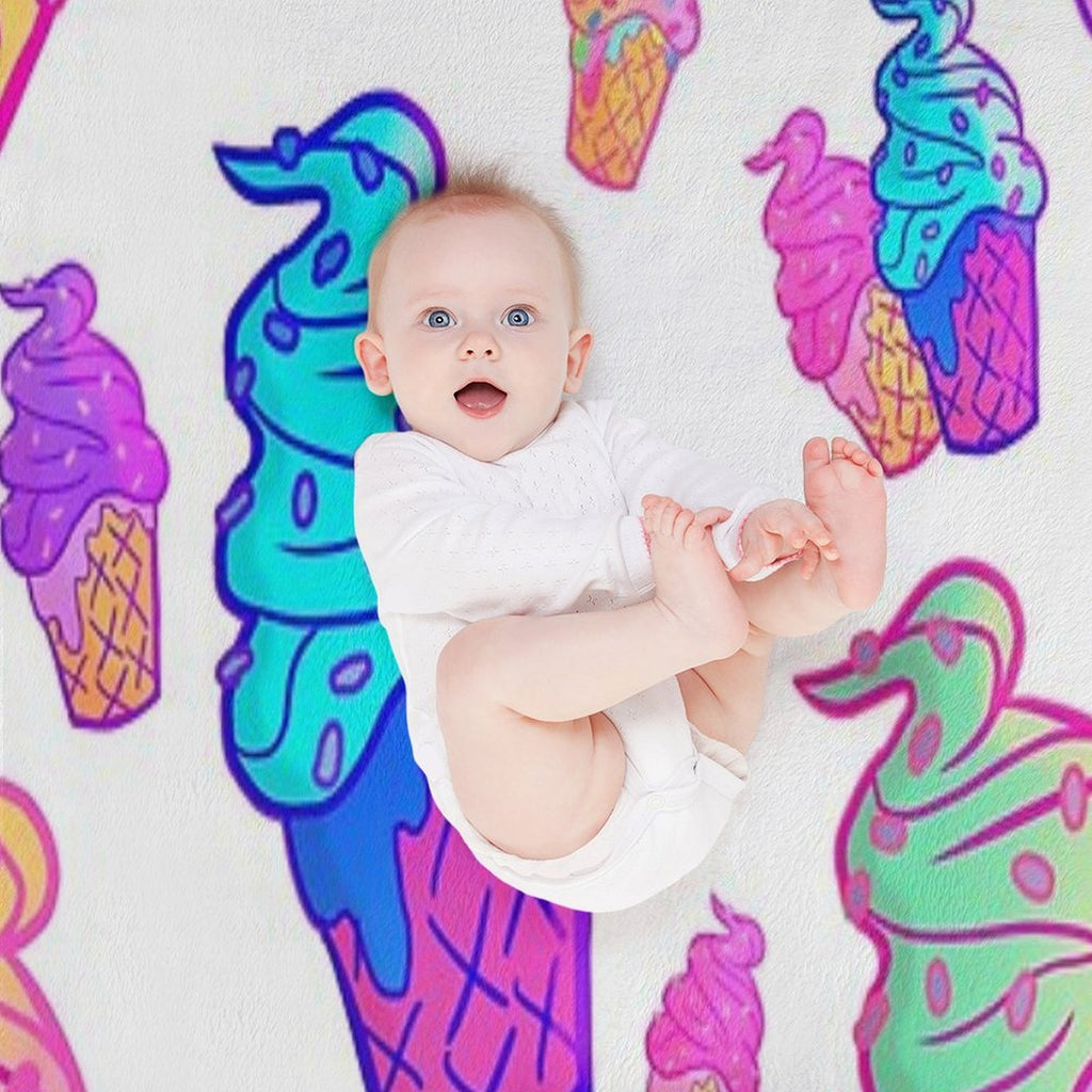 Ice Cream Cone Versatility Throw Blanket