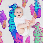 Ice Cream Cone Versatility Throw Blanket