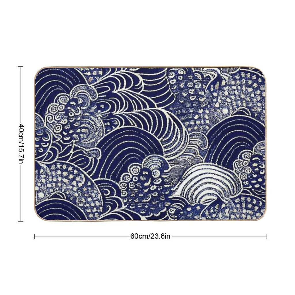 Kauai Indigo Blue #1  Odorless Bath Mat