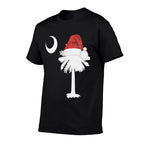 South Carolina Christmas Holiday Santa Palmetto Tree  Breathable T-Shirt