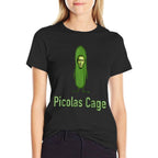 Picolas Cage Funny Celebs Meme Cucumber Pickle  Eco-friendly Material T-Shirt