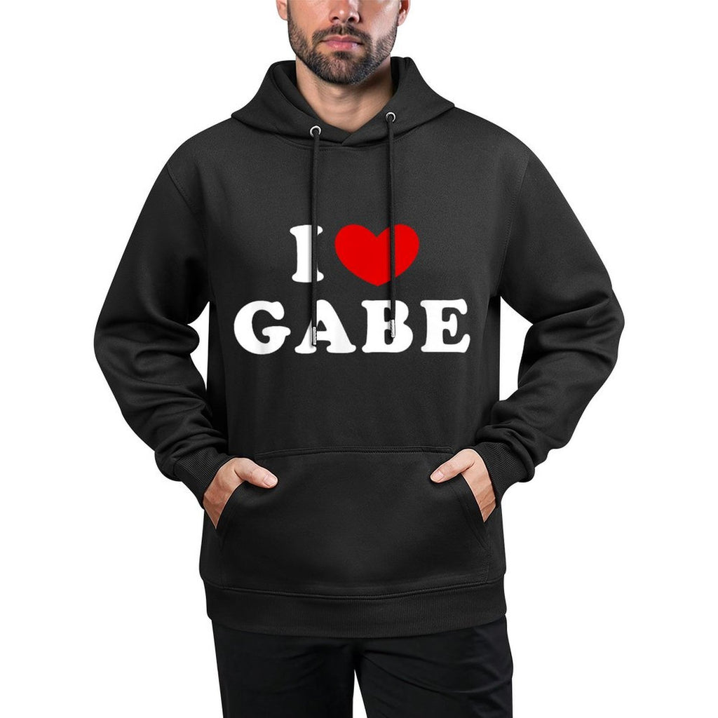 Personalized For Gabe  Friends I Love Gabe, I Heart Gabe Shrink-Resistant Hoodie