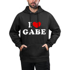 Personalized For Gabe  Friends I Love Gabe, I Heart Gabe Shrink-Resistant Hoodie