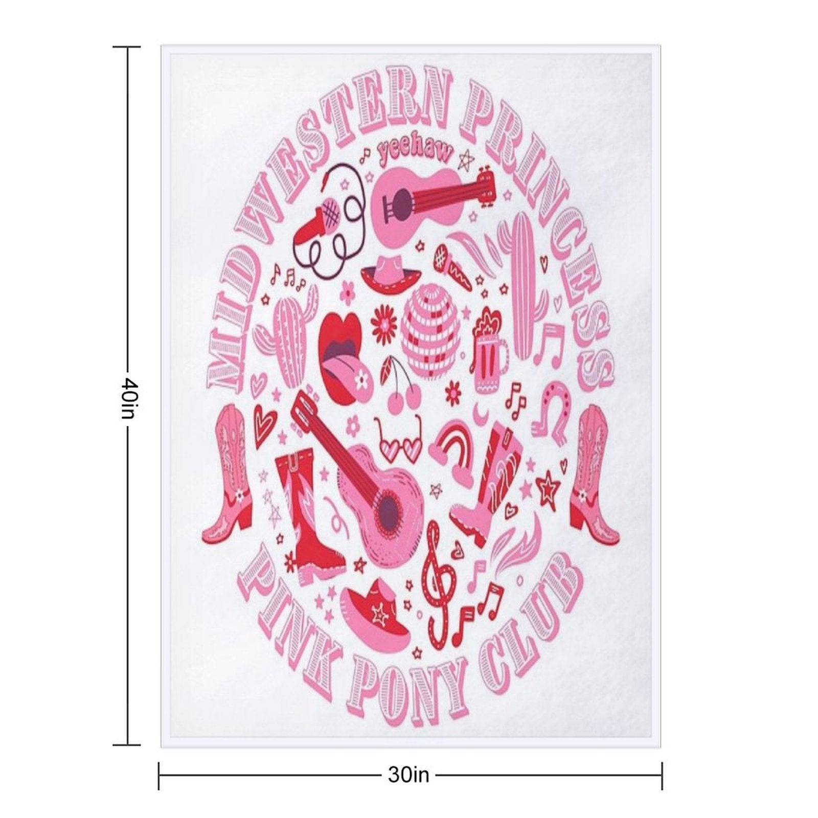 Pink Pony Club Chappell Roan Pink Design Sustainable Throw Blanket