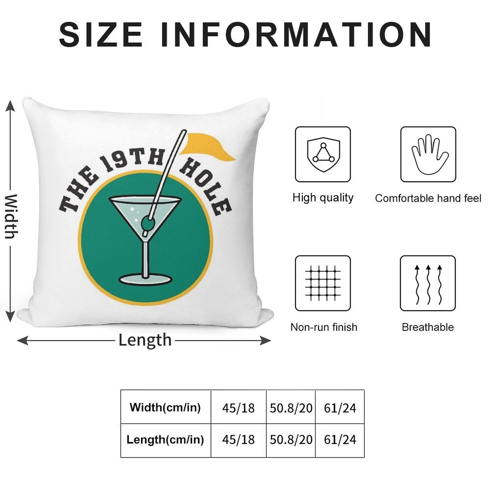Golf 19th Hole Soft Luxury Feel Throw Pillow