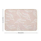 Pattern Design With Leaf Brach Drawing  Slip-Resistant Bath Mat
