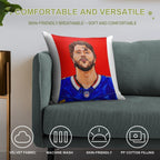 Buffalo Bills Josh Allen Soft Short Plush Fabric Throw Pillow