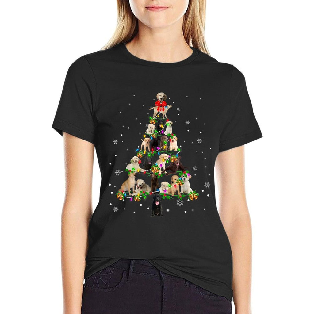 Labrador Retriever Christmas Tree X-Mas Gift Comfortable T-Shirt