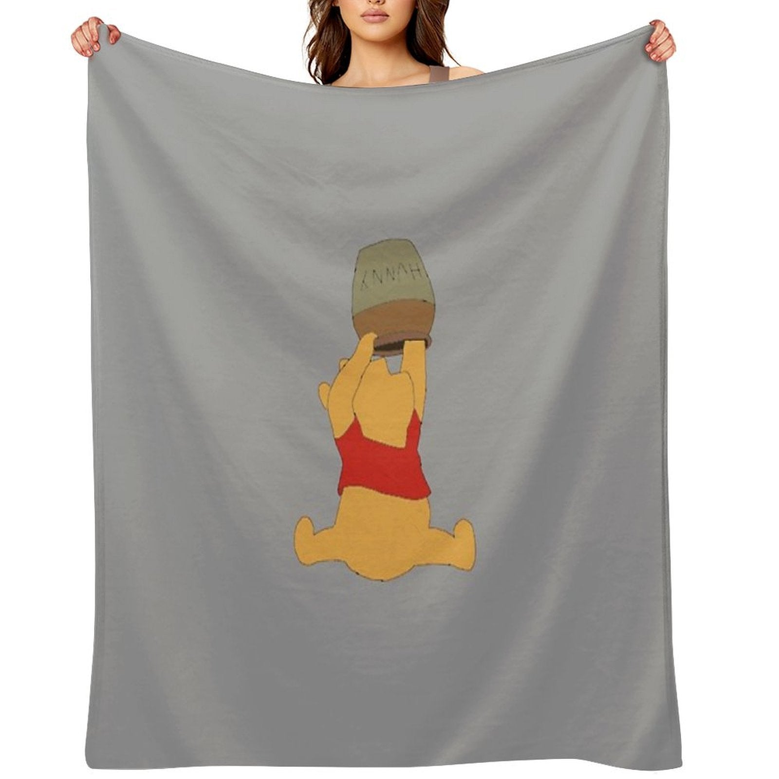 Pooh Bear ) Plush Throw Blanket
