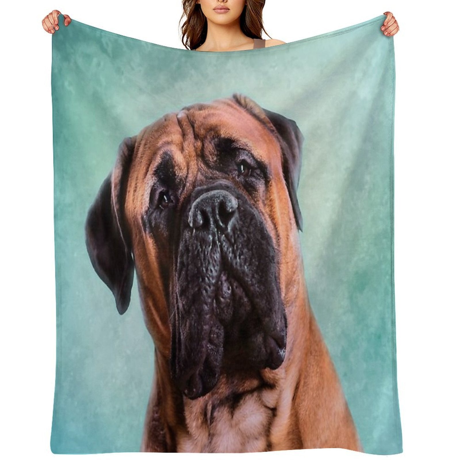 Bullmastiff Dog Sustainable Throw Blanket