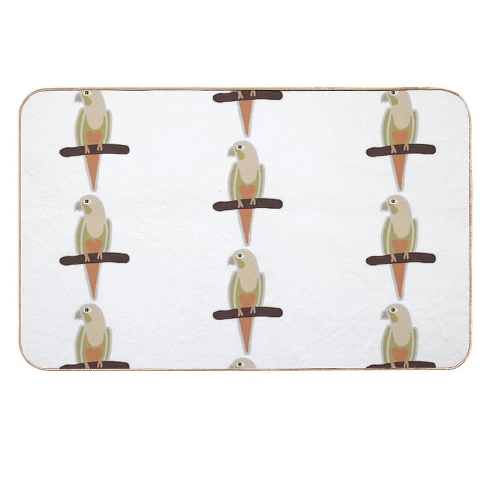 Pineapple Conure  Slip-Resistant Bath Mat