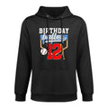 Womens 12th Baseball Birthday Twelve Year Old Baseball Player Drip Cotton-Polyester Blend Hoodie