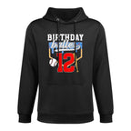 Womens 12th Baseball Birthday Twelve Year Old Baseball Player Drip Cotton-Polyester Blend Hoodie