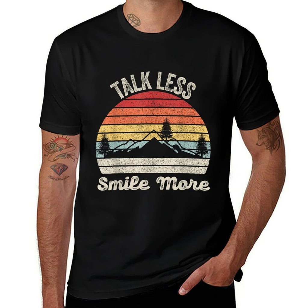 Retro Talk Less Smile More Historic Hamilton Quote  Eco-friendly Material T-Shirt