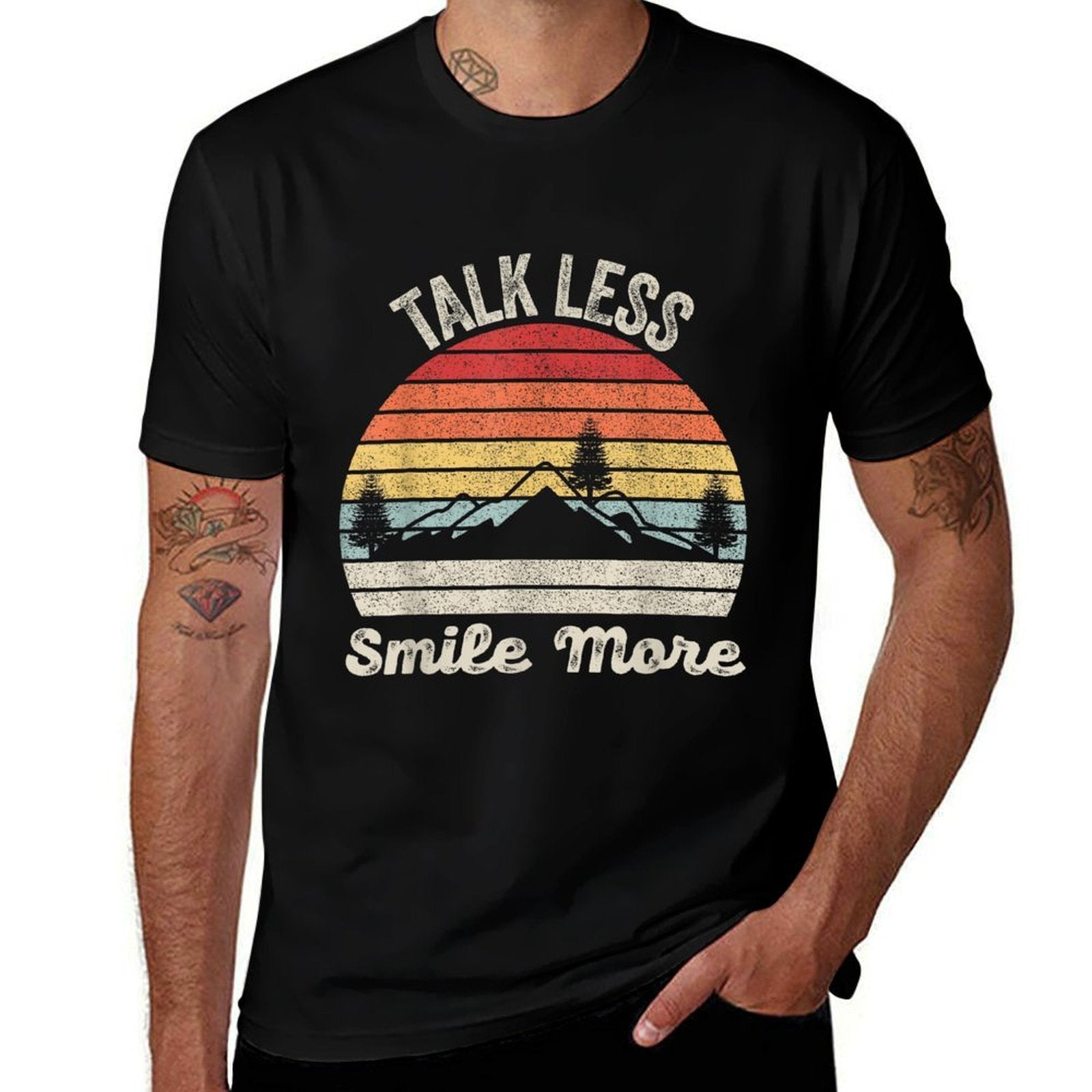 Retro Talk Less Smile More Historic Hamilton Quote  Eco-friendly Material T-Shirt