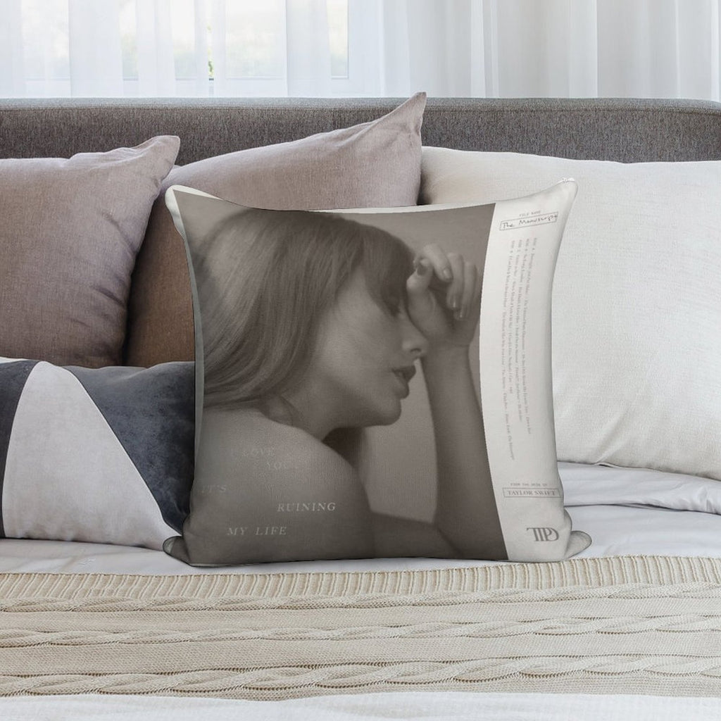The Tortured Poets Department Soft Shrink-Resistant Throw Pillow