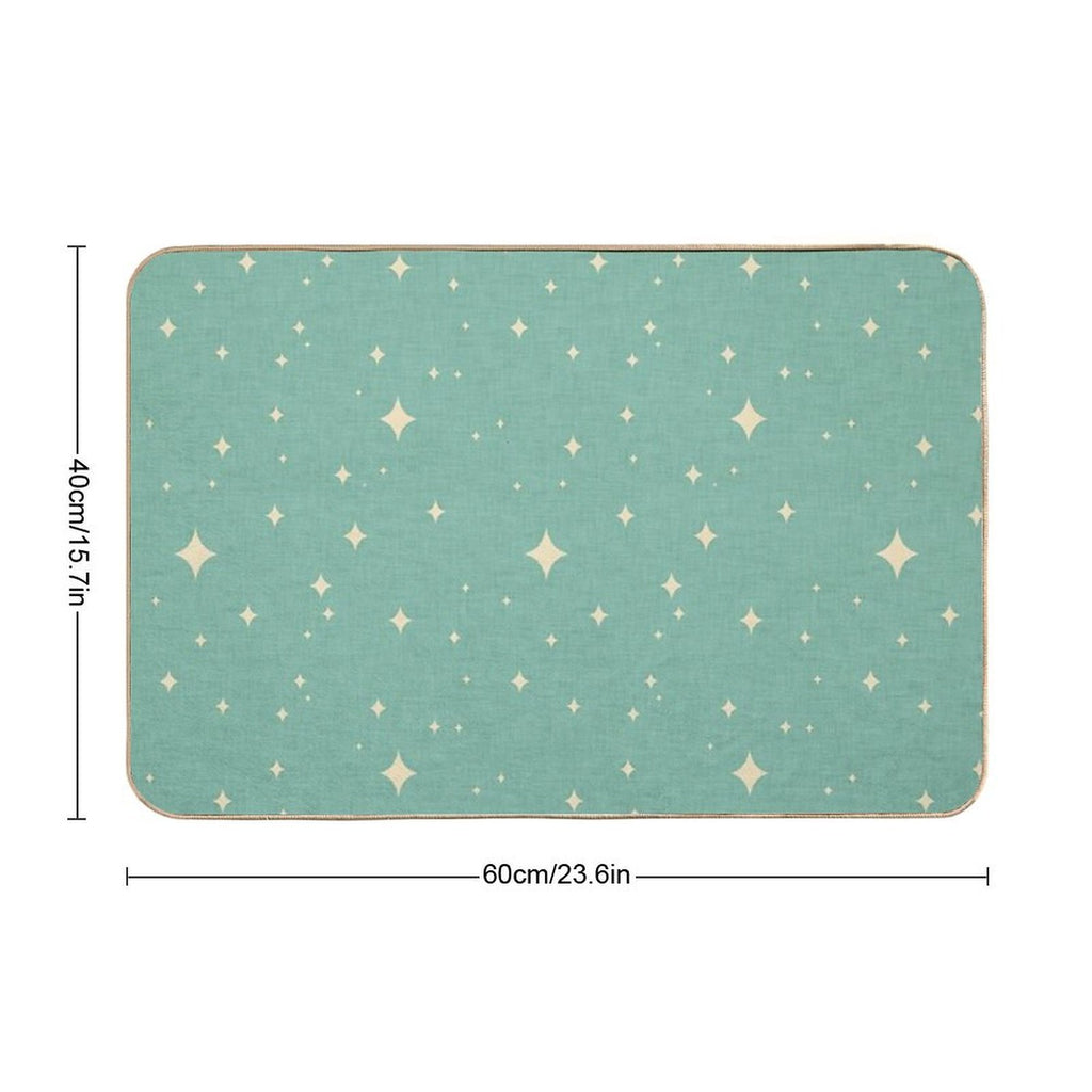Starburst Light Blue  Eco-Friendly Bath Mat