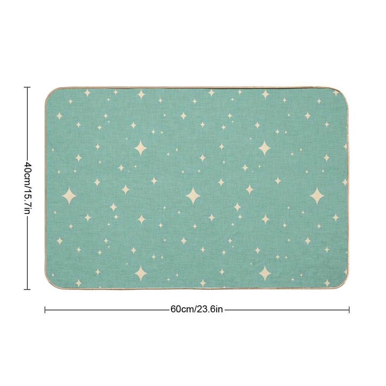 Starburst Light Blue  Eco-Friendly Bath Mat