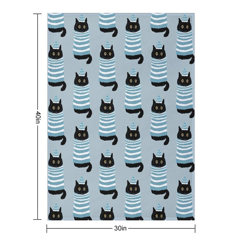 Snow Cat 1 Versatility Throw Blanket