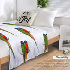 Rainbow Lorikeet Bird Australian Multi-functional Throw Blanket