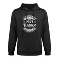 50th Birthday, Legendary Since 1971 Vintage Cotton-Polyester Blend Hoodie