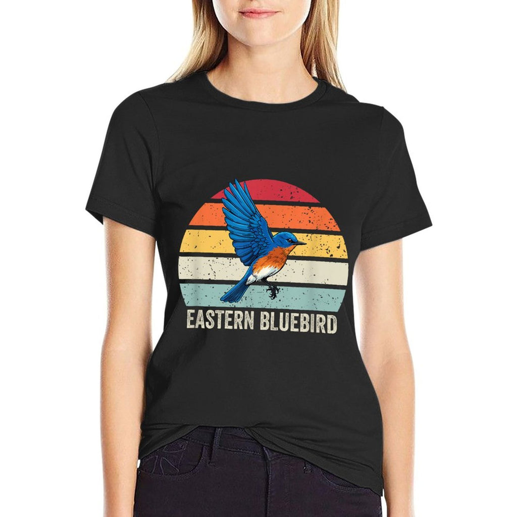 Eastern Bluebird Vintage Sunset, Eastern Bluebird  Vintage-inspired T-Shirt