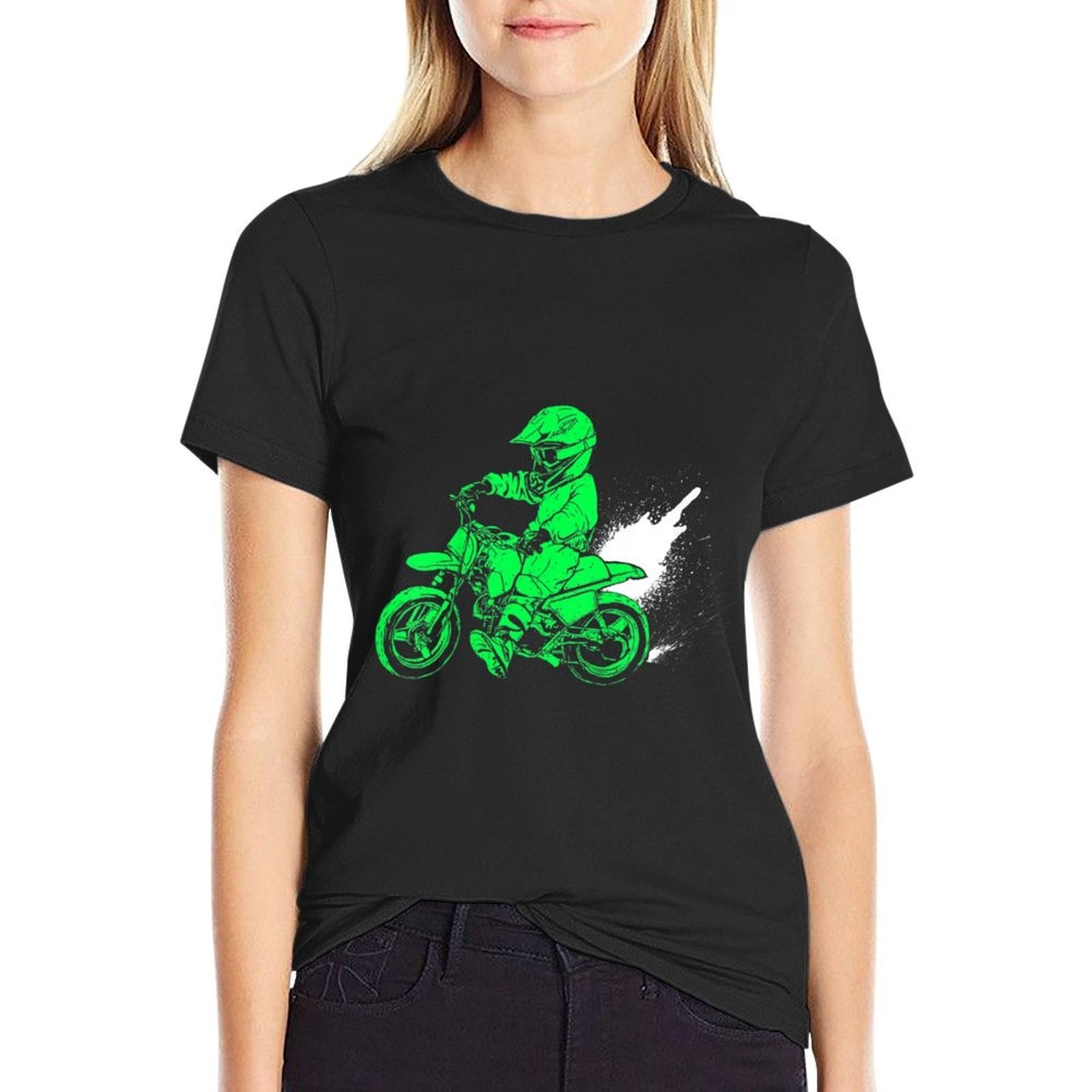 Kids Funny Youth Dirt Bike Boyss Dirtbike Motocross Racing  Slim-fit Cut T-Shirt