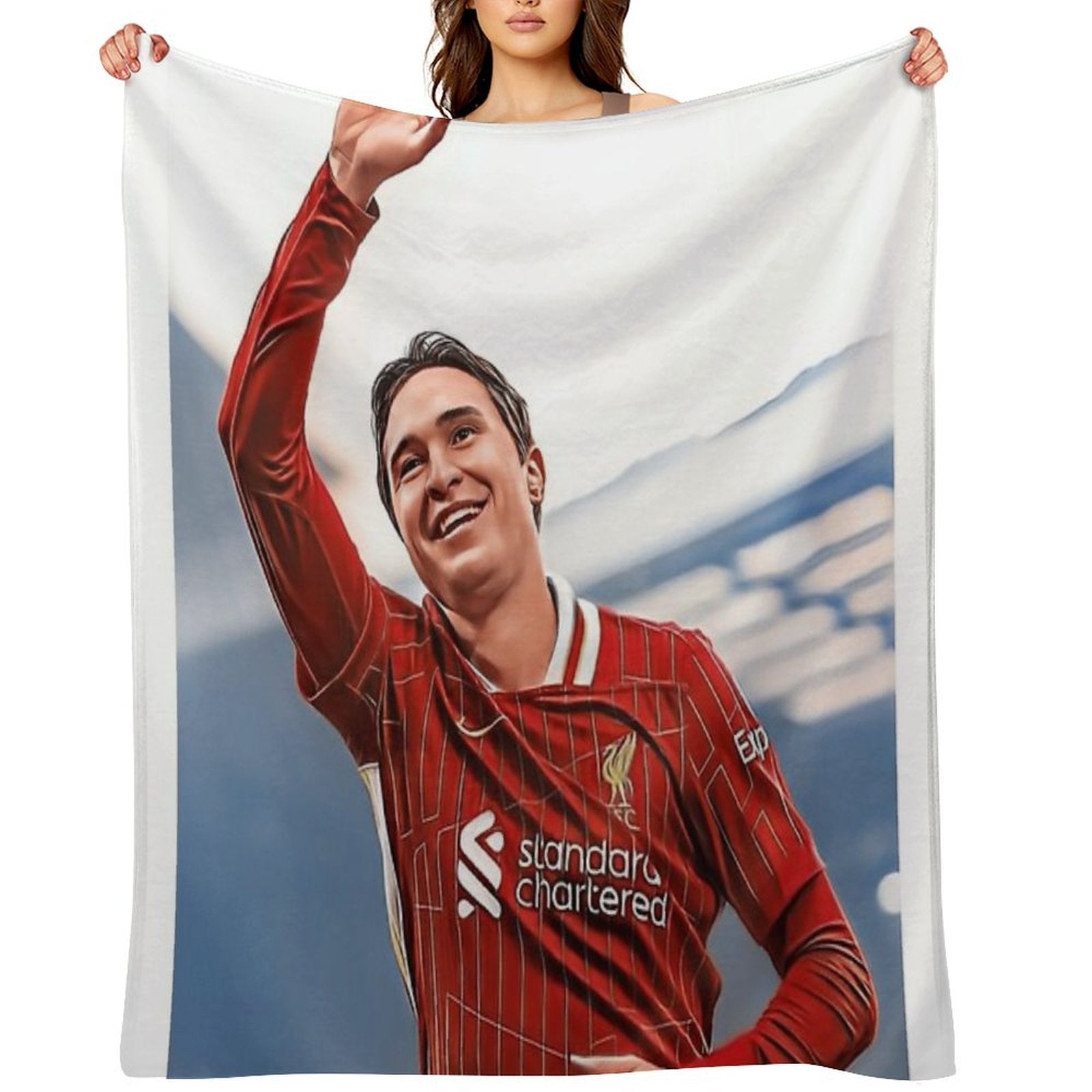 Chiesa First Goal for Liverpool All-season Throw Blanket