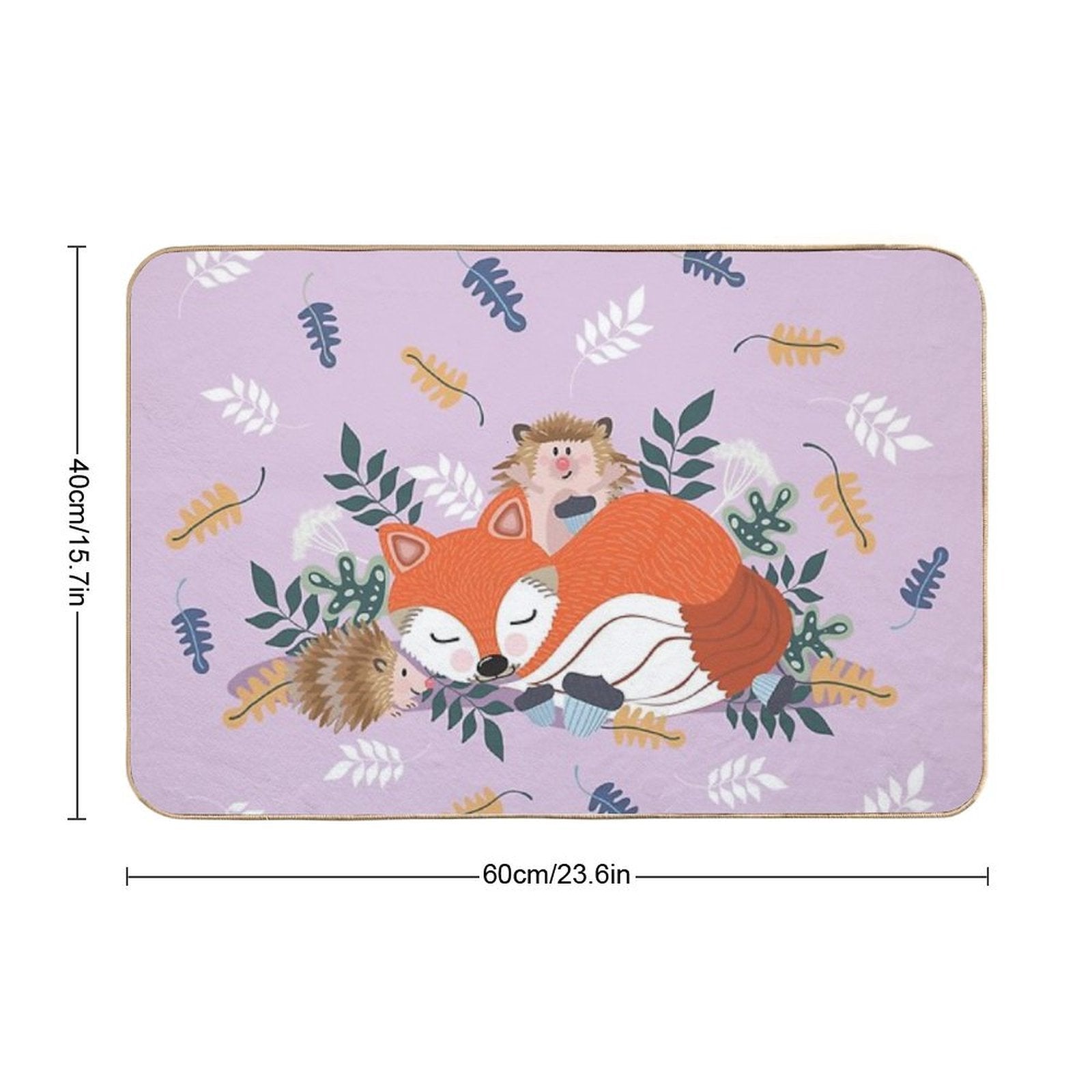 Little Fox Sleeping  Non-Slip Bath Mat