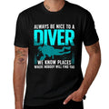 Cool Scuba Diving For Men Women Open Water Ocean Diver Lover  Fade-proof Color T-Shirt