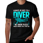 Cool Scuba Diving For Men Women Open Water Ocean Diver Lover  Fade-proof Color T-Shirt