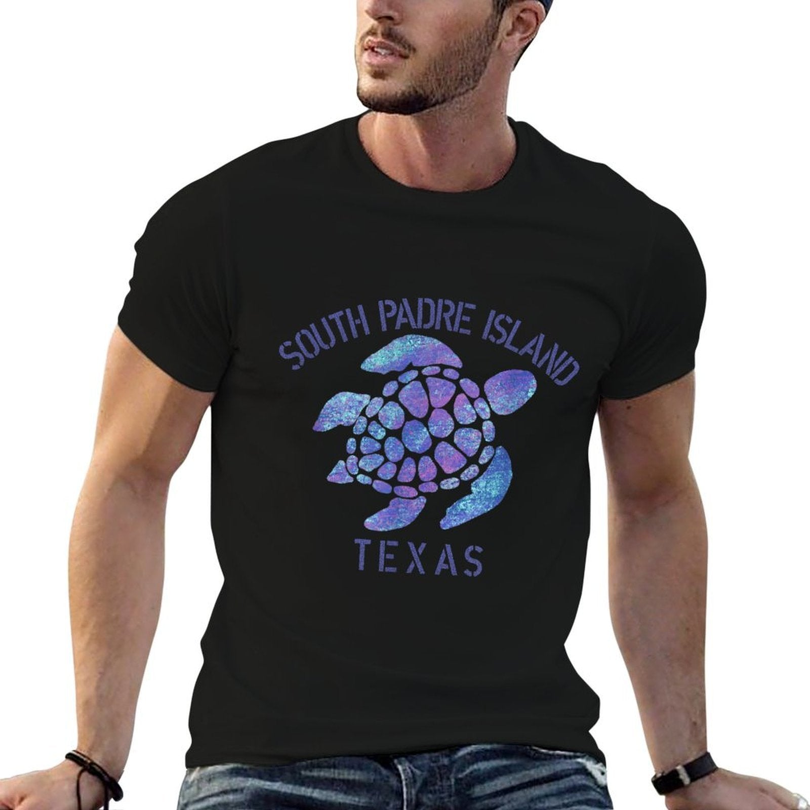 South Padre Island, TX Beach Design  Tribal Turtle Gift Men Women Kids  Odor-resistant T-Shirt