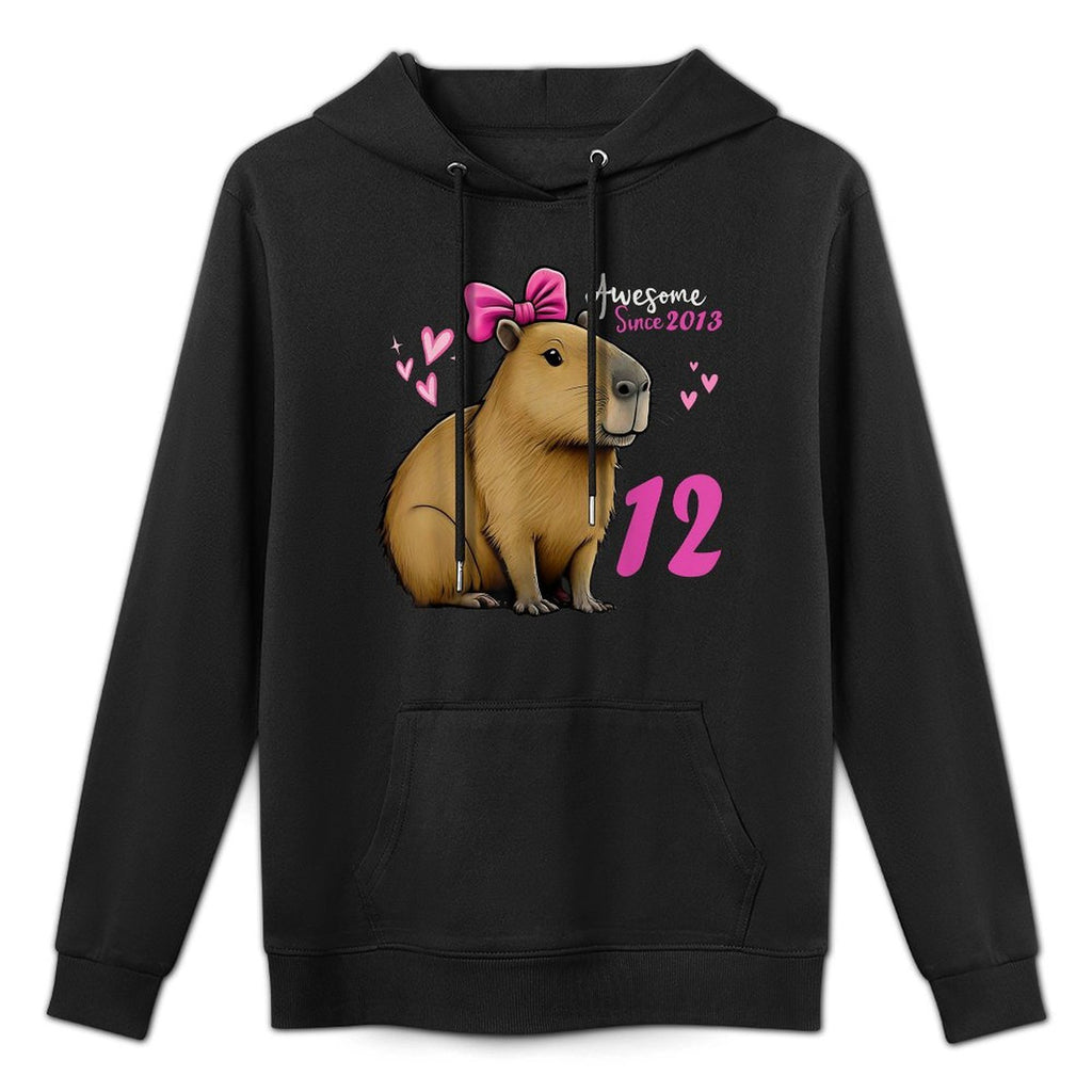 Kids 12 Years Old Capybara Birthday For Girls 12th Capybara Pilling-Resistant Hoodie