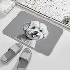 Bichon Frise Dog  Rapid-Drying Bath Mat