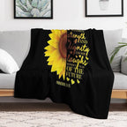 Sunflower Christian Bible Verse Proverbs 31 Travel-friendly Throw Blanket