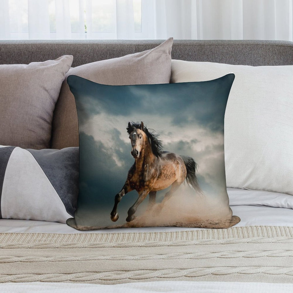 Galloping Horse Soft Style Accent Throw Pillow